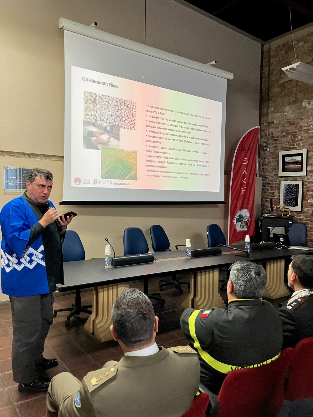 Presentazione del sake samurai Marco Massarotto