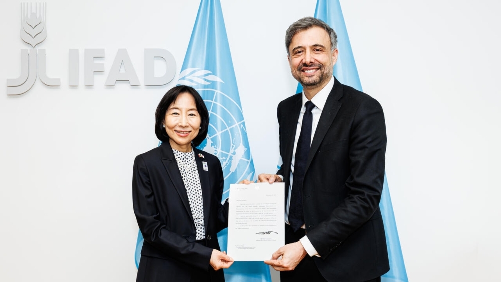 小野大使とIFADラリオ総裁